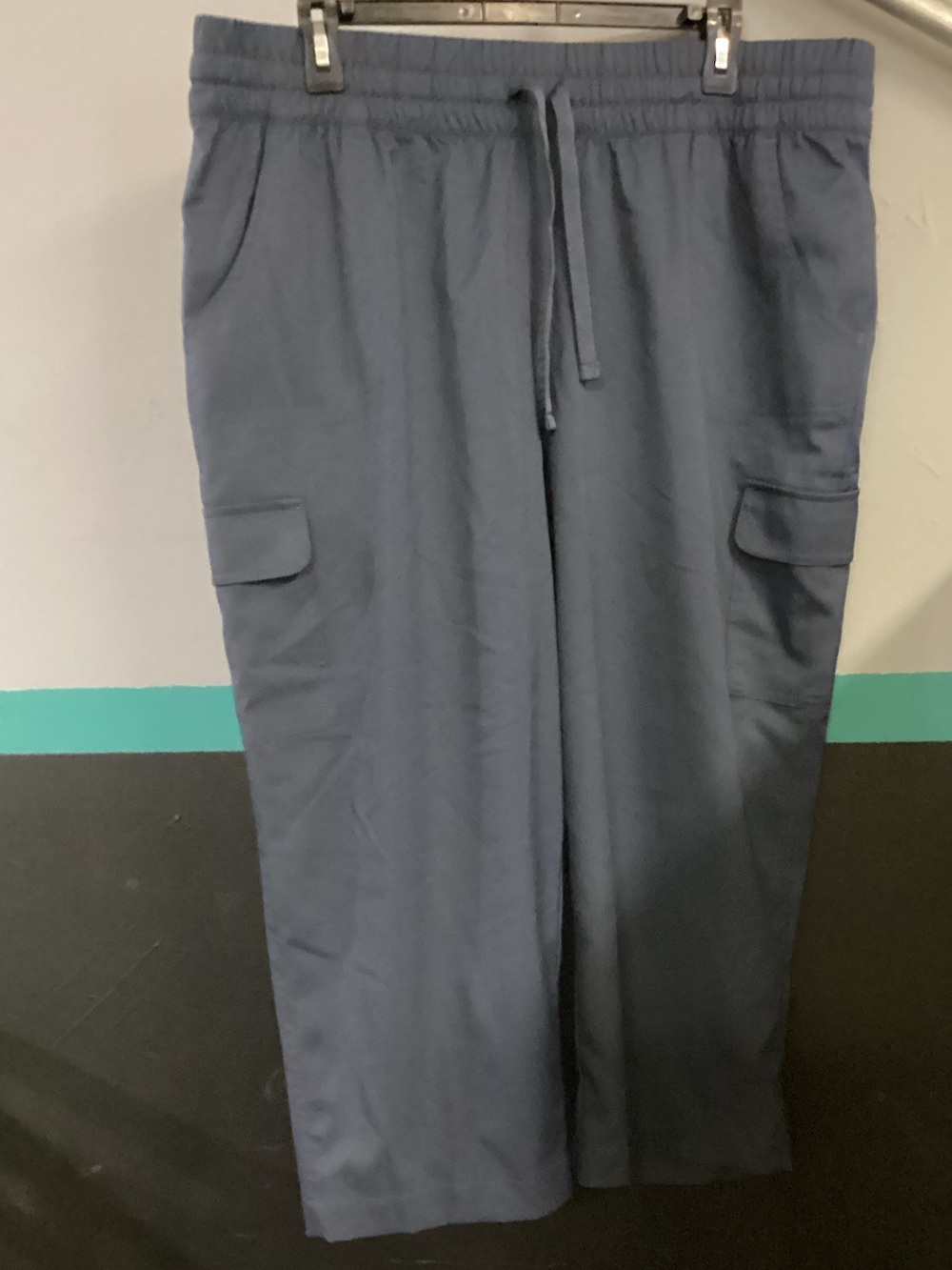 St. John's Bay Women's Cargo Capris in Slate Blue